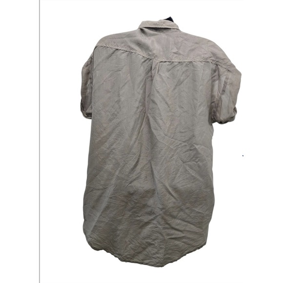 American Eagle Outfitters 100% Silk Boyfriend Fit Shirt - Size Small - Picture 2 of 7